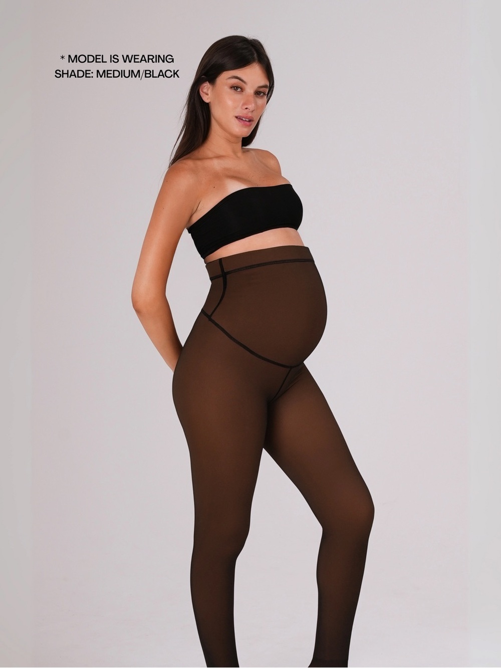 NOOSH Sheer-Illusion Fleece-Lined Tights